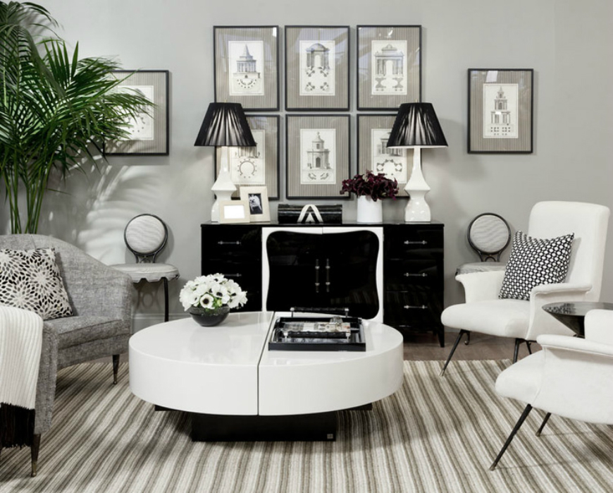 Black and White Living Room Ideas