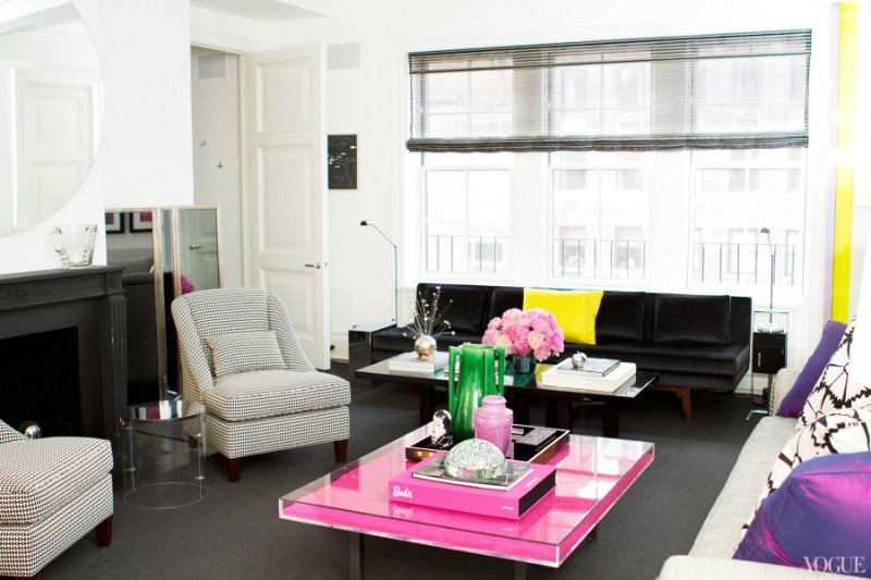 Amazing Coffee Table Design By Yves Klein, Yves Klein Coffee Table Pink
